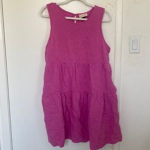 Pink sleeveless tiered dress form Target/Universal Thread size L